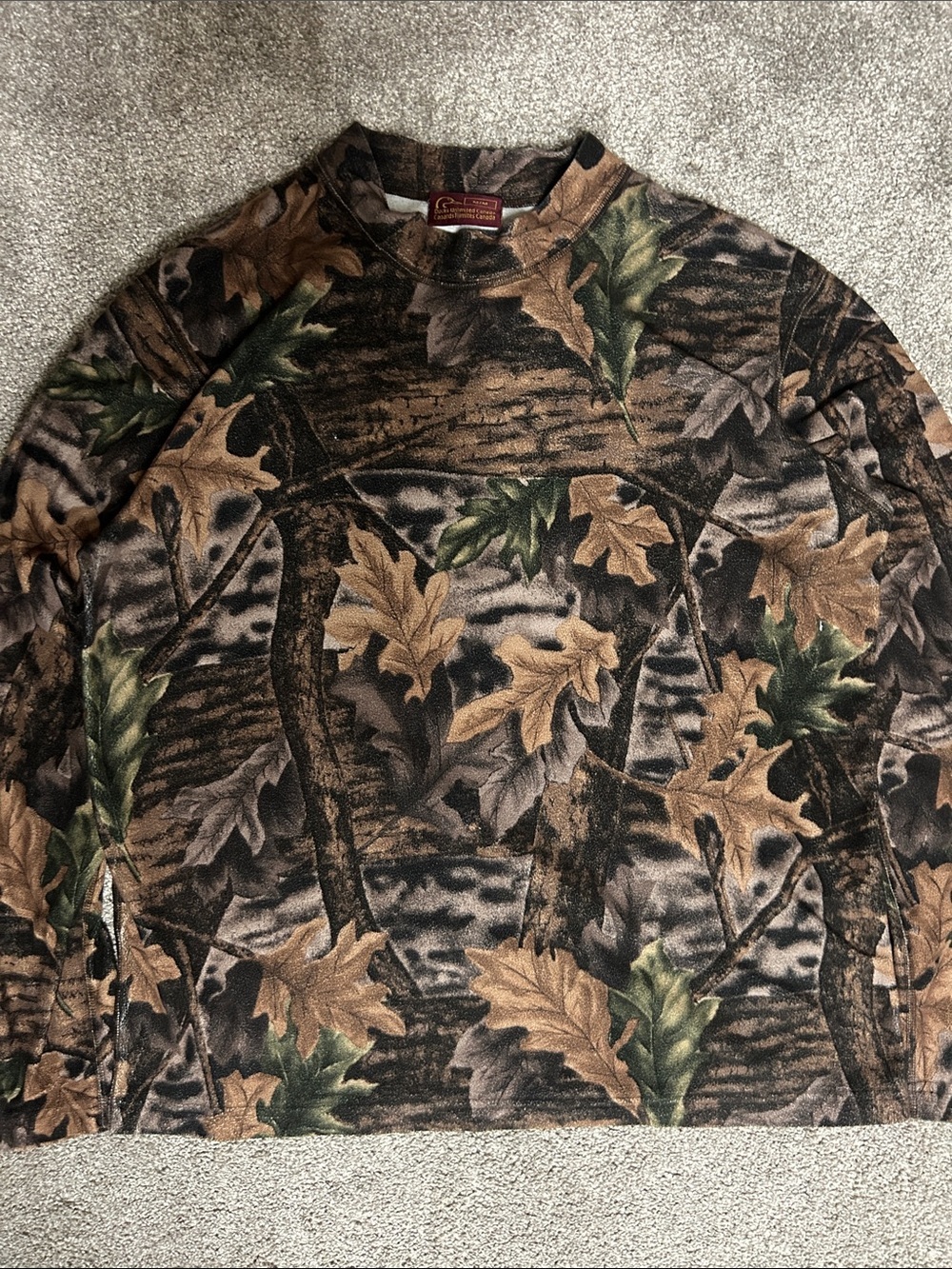 Vintage Ducks Unlimited Realtree Camo Long Sleeve Shirt